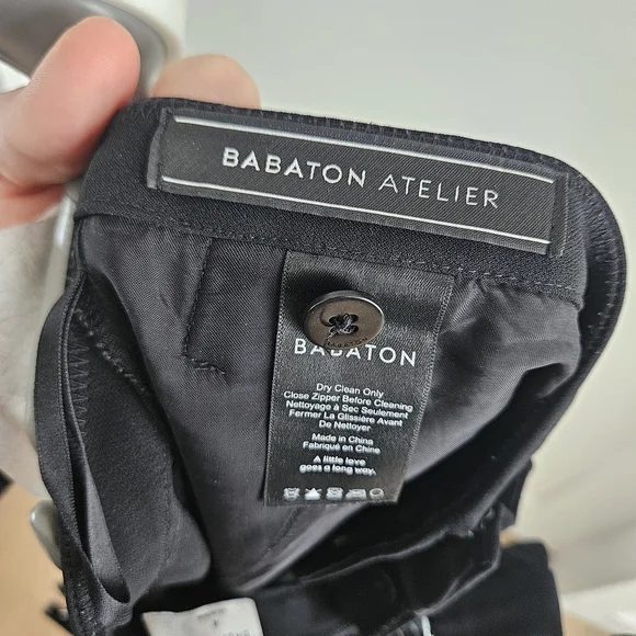Babaton Atelier Black Cropped Pants Business Officewear Size 4 - Picture 5 of 5